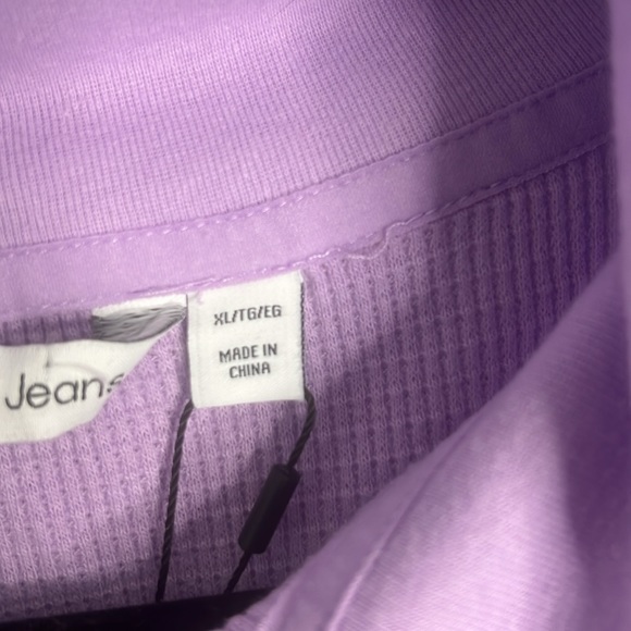 Calvim Klein jeans Women's Waffle-Knit Half-Zip Top - Picture 4 of 7